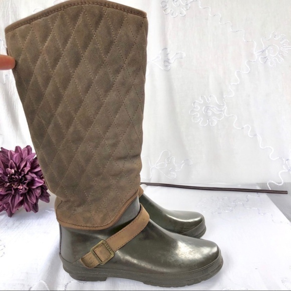 SPERRY TOPSIDERS Brown Waterproof Rubber Boots